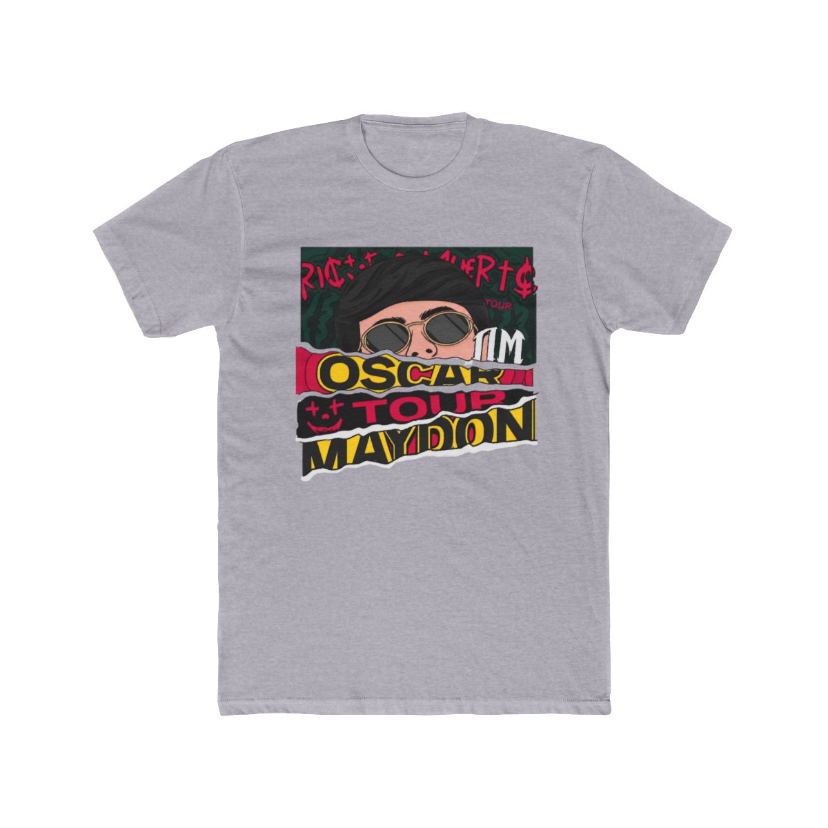 Oscar Maydon Tour 2025 Cotton T Shirt Hip Hop Short Sleeve Tees Casual Tops - alternate angle 4, merchandise