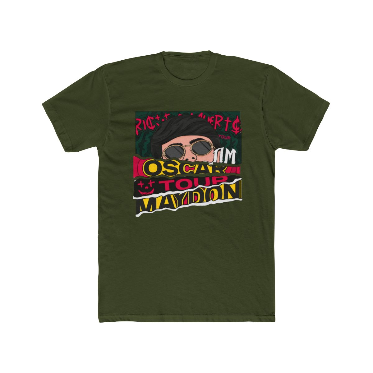 Oscar Maydon Tour 2025 Cotton T Shirt Hip Hop Short Sleeve Tees Casual Tops - alternate angle 5, merchandise