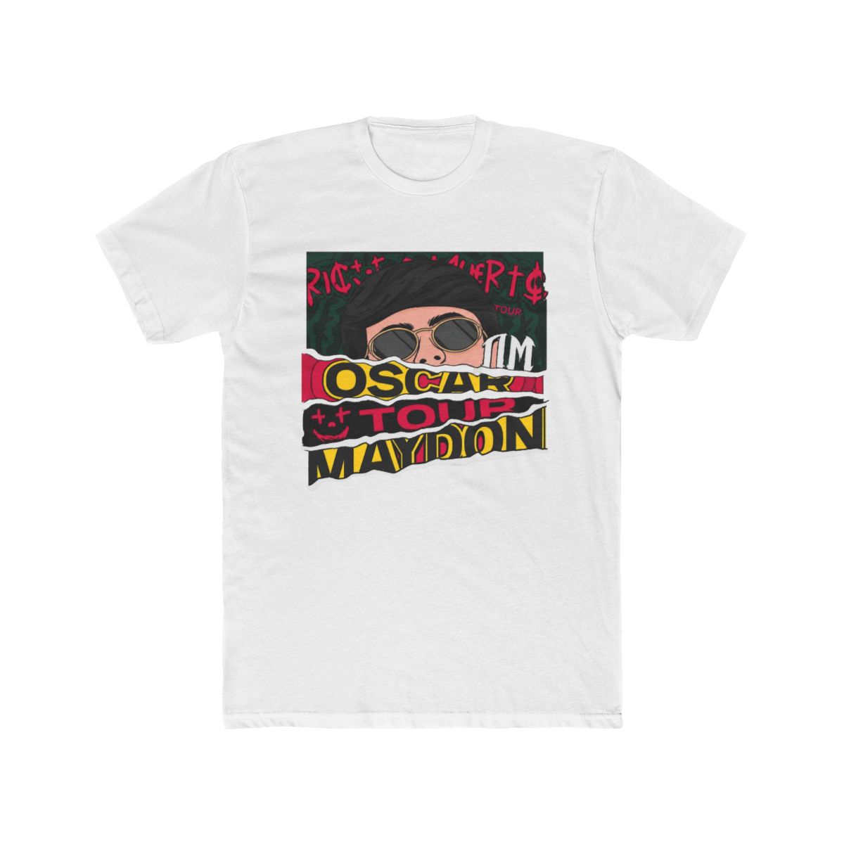 Oscar Maydon Tour 2025 Cotton T Shirt Hip Hop Short Sleeve Tees Casual Tops
