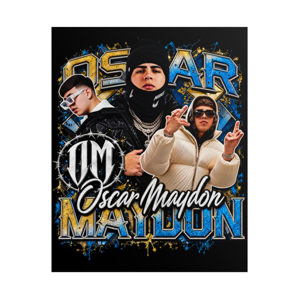 Oscar Maydon Rap Artist Rolled Poster | Urban Graphic Wall Art | Oscar Maydon Merch - Official Posters & Wall Art merchandise