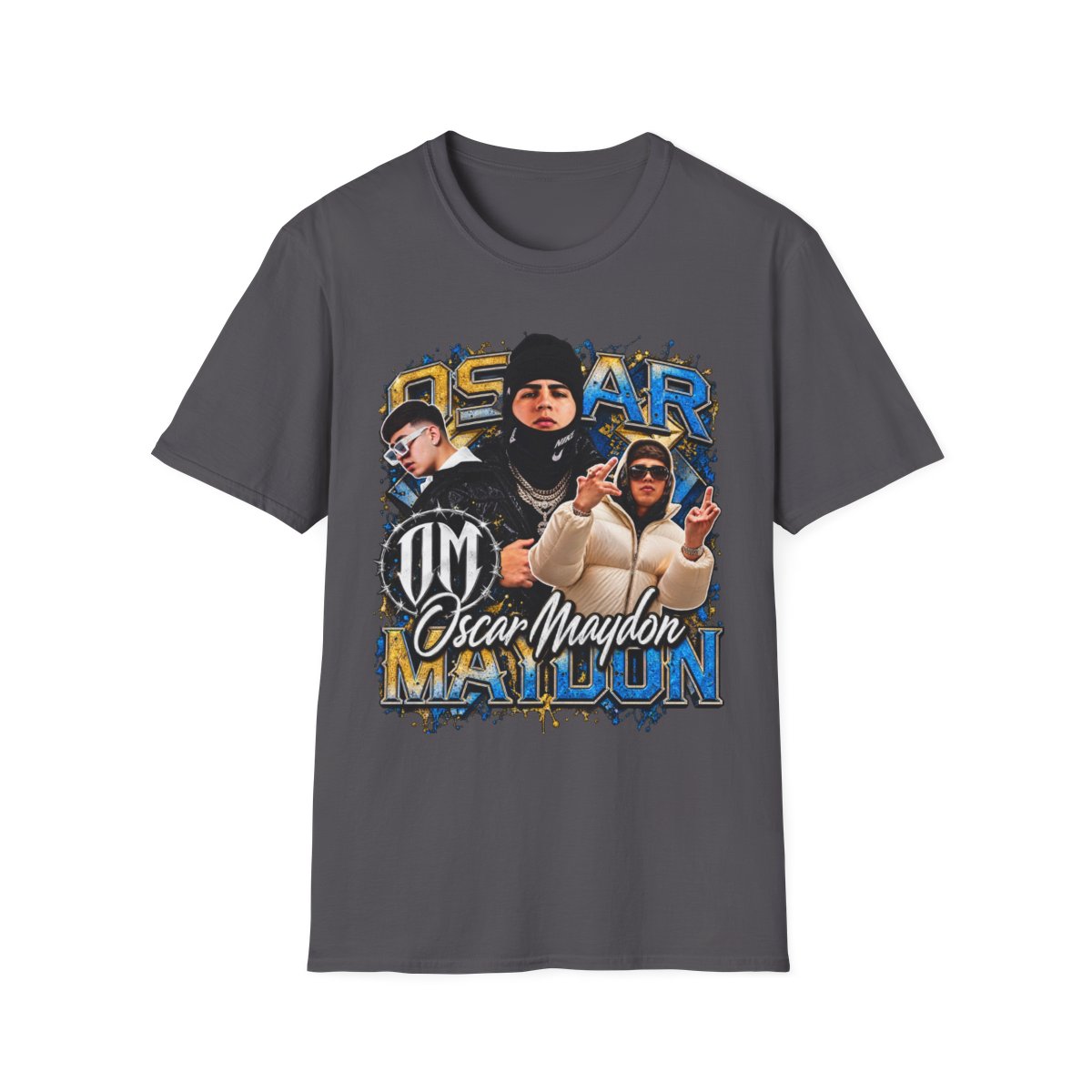 Oscar Maydon Photo Collage T-Shirt | Rapper Portrait Graphic Tee  | Oscar Maydon Merch - alternate angle 3, merchandise