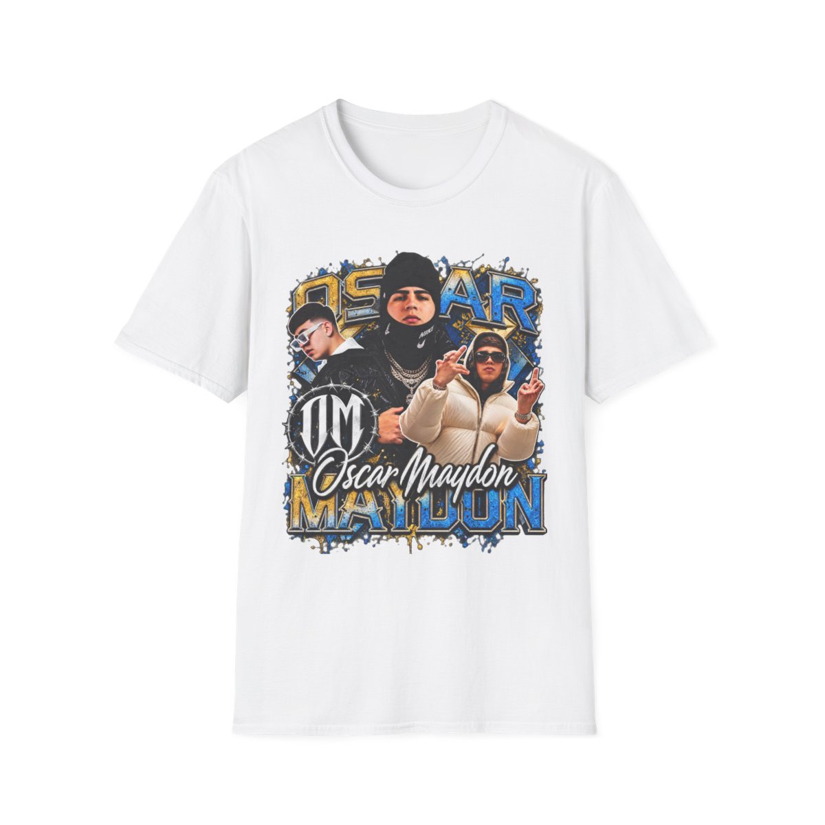 Oscar Maydon Photo Collage T-Shirt | Rapper Portrait Graphic Tee  | Oscar Maydon Merch - Official T-Shirts merchandise