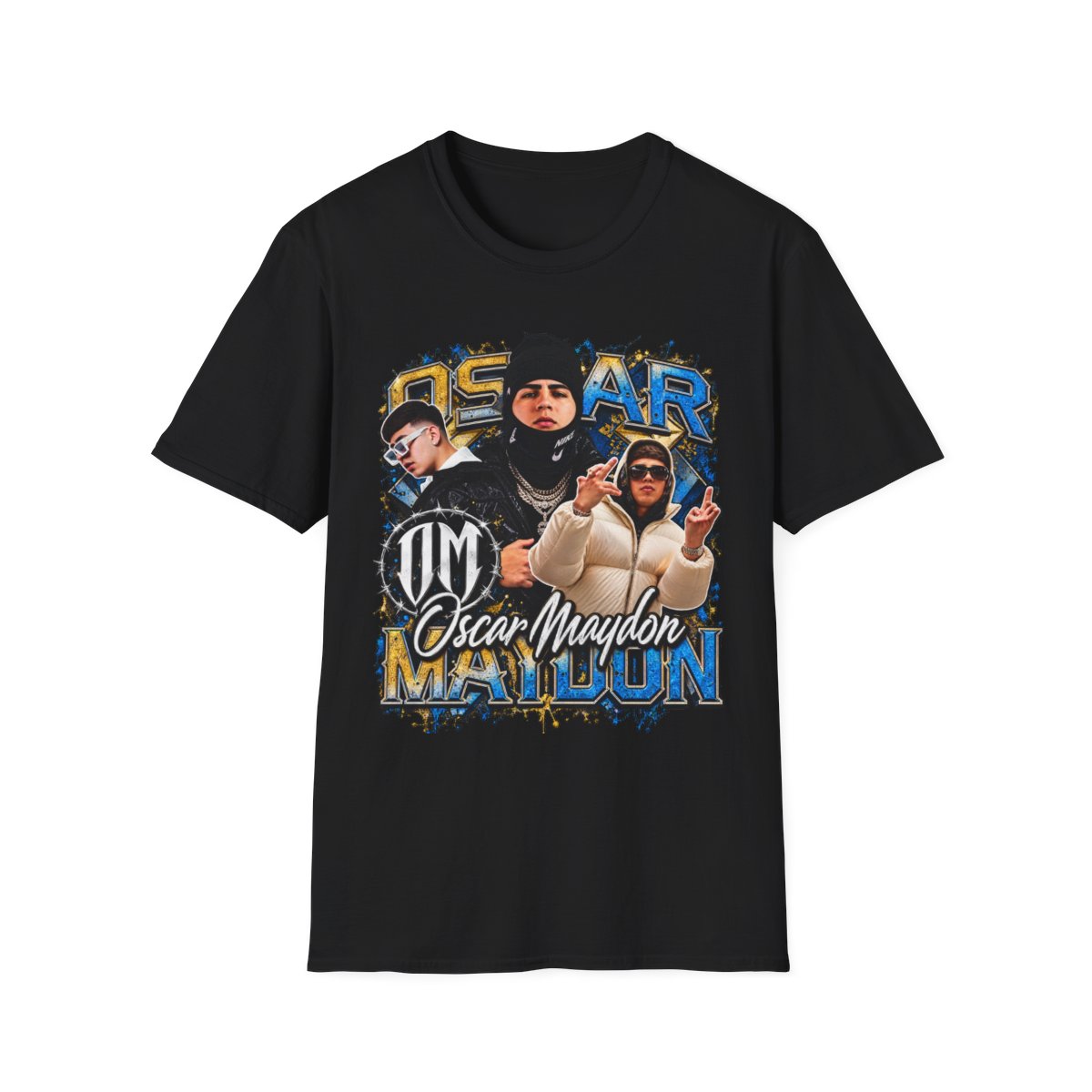 Oscar Maydon Photo Collage T-Shirt | Rapper Portrait Graphic Tee  | Oscar Maydon Merch - alternate angle 2, merchandise